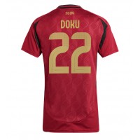 Belgien Jeremy Doku #22 Heimtrikot Frauen EM 2024 Kurzarm